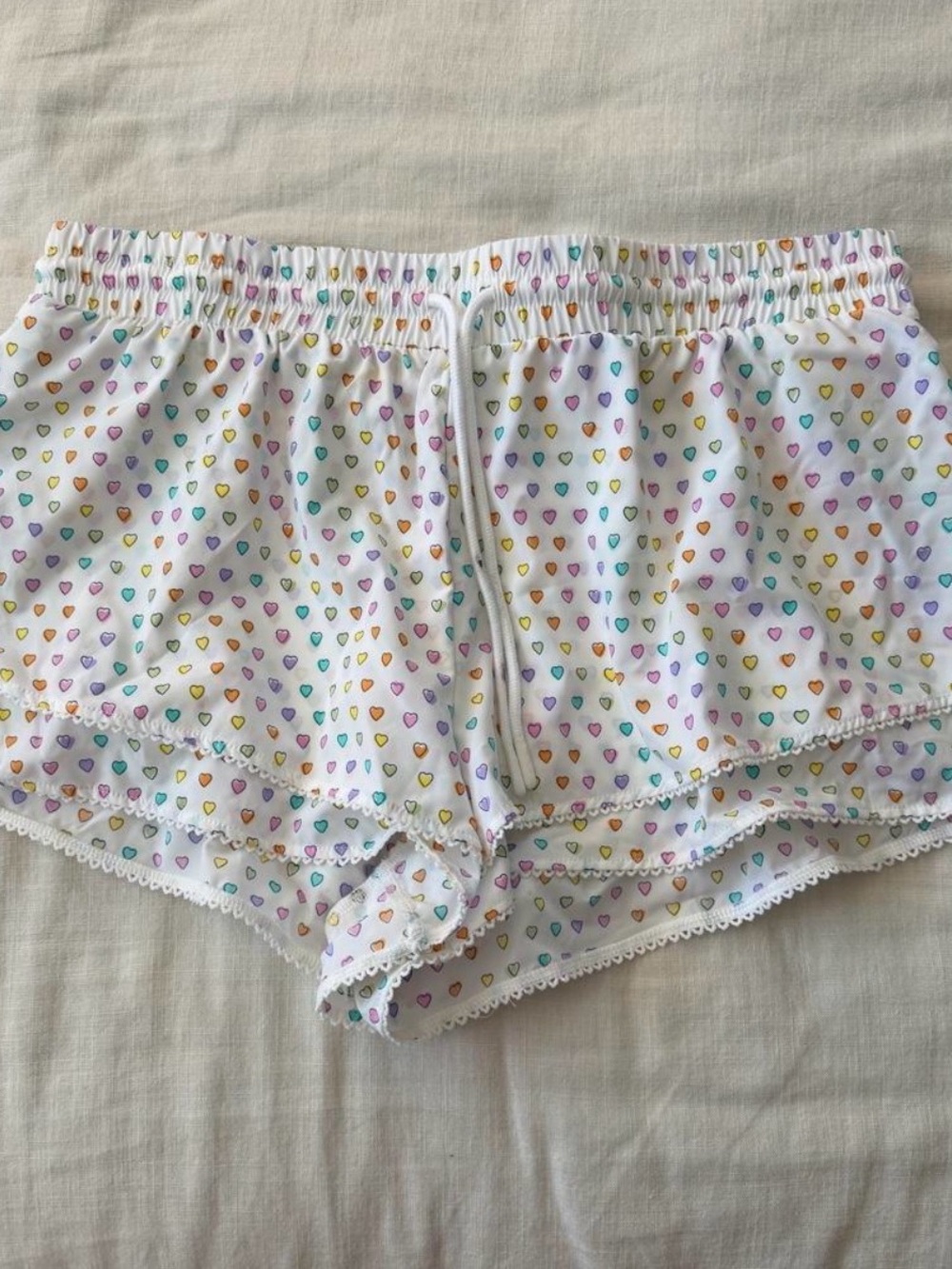 Roller Rabbit White Heart-Print Shorts